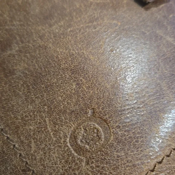 VINTAGE BORN BRITISH TAN SADDLE LEATHER CROSSBODY... #7514 - Picture 8 of 11